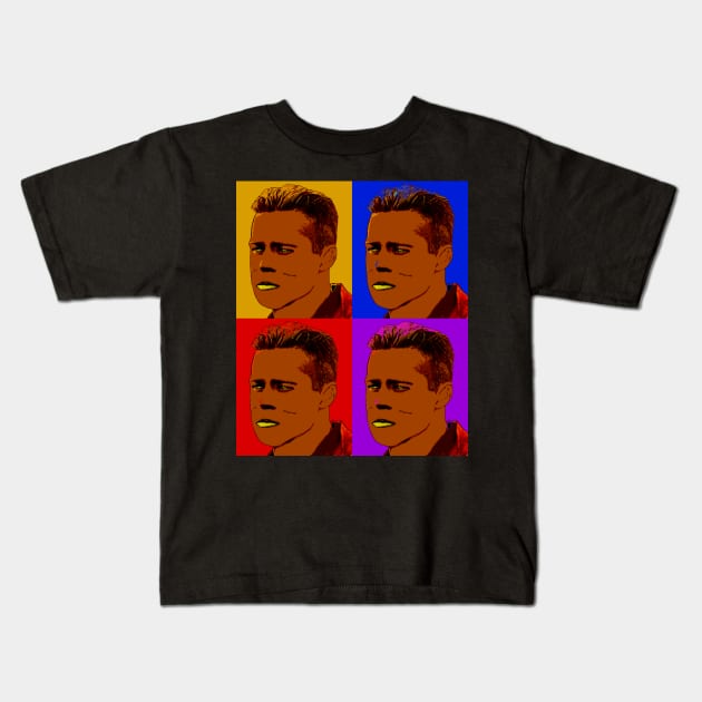 brad pitt Kids T-Shirt by oryan80